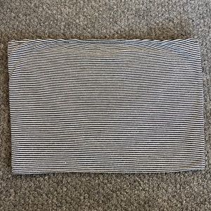 black and white stripped tube top